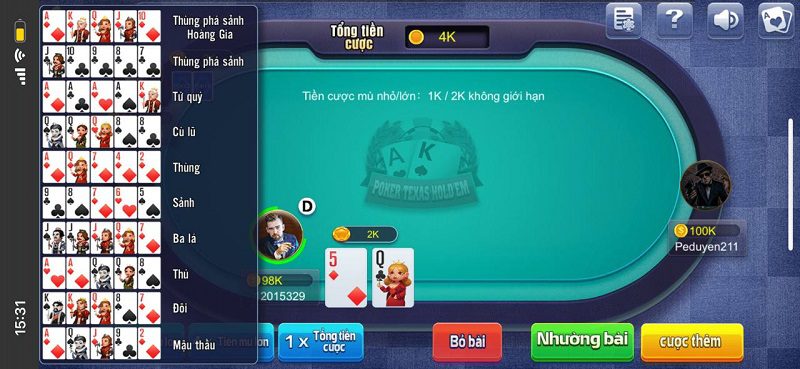 Cách chơi Poker Texas Hold'Em dễ hiểu 4 68 Game Bài Porker Texsa Hold Em 2