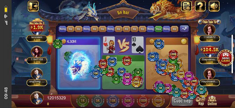 68 game bài - Kinh nghiệm chơi Rồng Hổ bách phát bách trúng 1 Hướng dẫn cách chơi game bài Rồng Hổ tại 68 game bài dễ hiểu