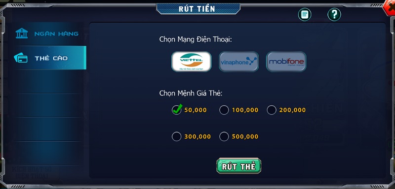 Cách rút tiền Bet52 Club về tài khoản