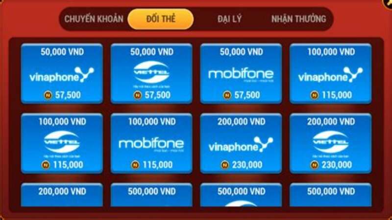 Đổi thẻ tại sieunovip vin