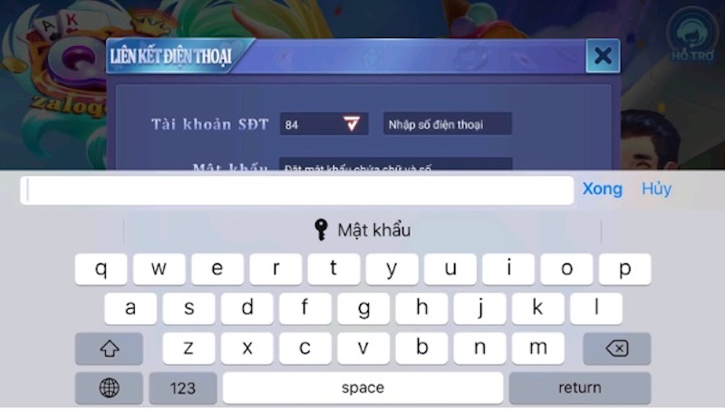 Zaloqq com - Cổng game giải trí trực tuyến số 1 hiện nay 2 Các bước đăng ký zaloqq com thông qua số điện thoại