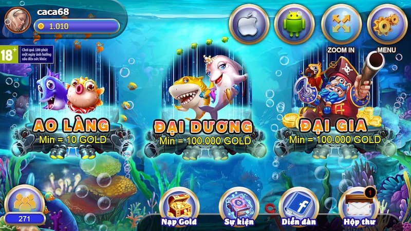 Bắn cá Vui - Cổng game bắn cá hot hit nhất hiện nay 2 Trò chơi có tại cổng game