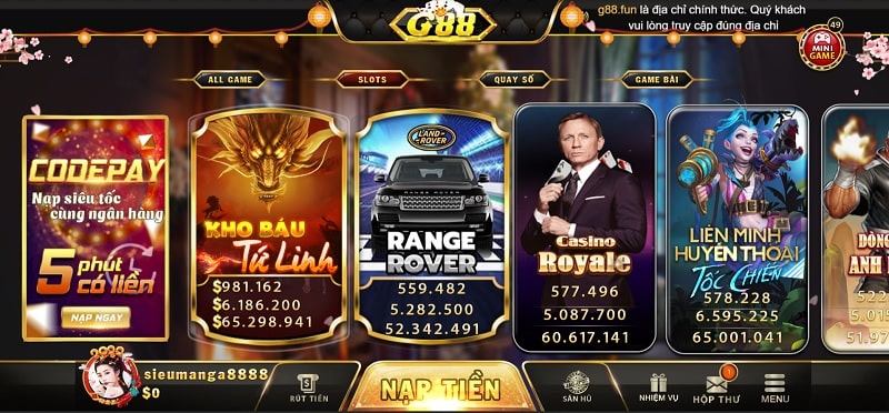 G88 fun - Sân chơi đẳng cấp của anh em cược thủ năm 2024 2 Những trò chơi có tại G88 fun bạn nên trải nghiệm nhất