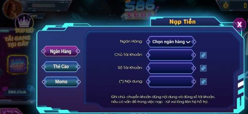 Hướng dẫn cách nạp tiền tại cổng game chính xác và chi tiết
