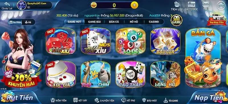 Sonson Club - Cổng game đổi thưởng với siêu nhiều ưu đãi 6 Giao diện cực kỳ bắt mắt