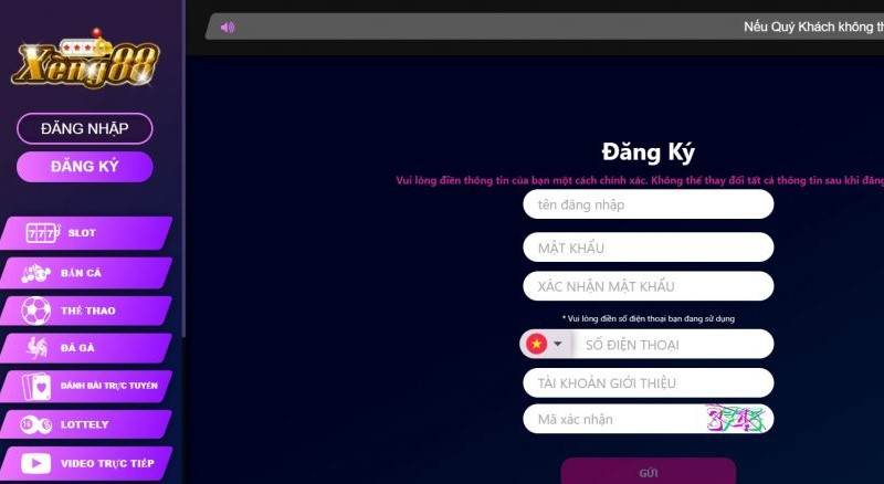 88xeng com - Cổng game quốc nội hoạt động uy tín an toàn 2024 3 Hướng dẫn đăng ký tài khoản tại cổng game