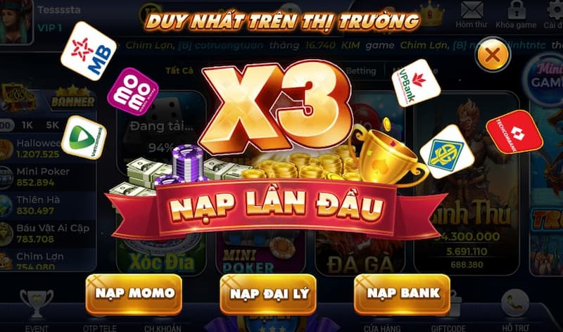 Bạch Kim Club - Top Cổng Game Cá Cược Hot Nhất Hiện Nay 6 Được x3 tại lần nạp đầu cho tân thủ tại bạch kim club