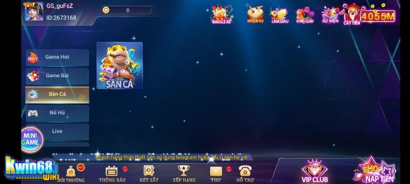 Kwin - Đánh giá cổng game bài hot nhất hiện nay 3 Các thể loại game tại Kwin