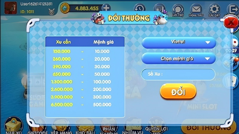 Bắn cá 365 - Game bắn cá siêu hấp dẫn nhất thị trường 6 Hệ thống đổi thưởng hấp dẫn