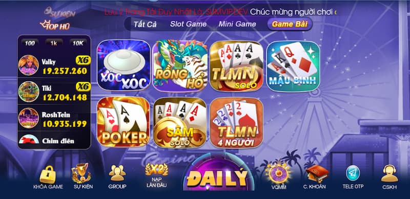 Sumvip Club - Cổng Game Uy Tín Nhất Dành Cho Anh Em Cược Thủ 3 Game bài Sumvip club hấp dẫn