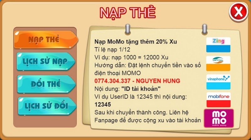 Trùm cá vàng - Cổng game chất lượng, uy tín nhất hiện nay 5 Hướng dẫn nạp tiền và rút tiền