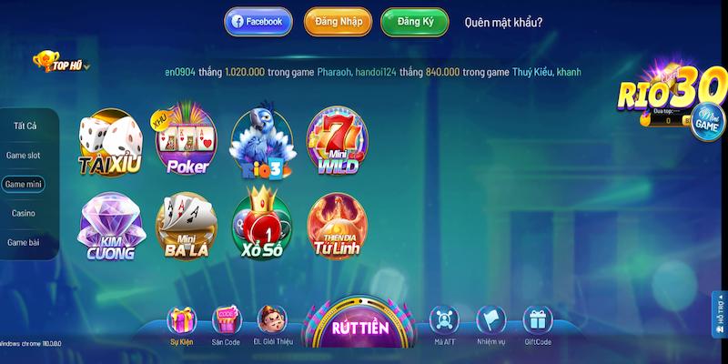 Rio66 - Cổng game đổi thưởng quốc tế được đánh giá cao 4 Mini game siêu giải trí tại Rio66