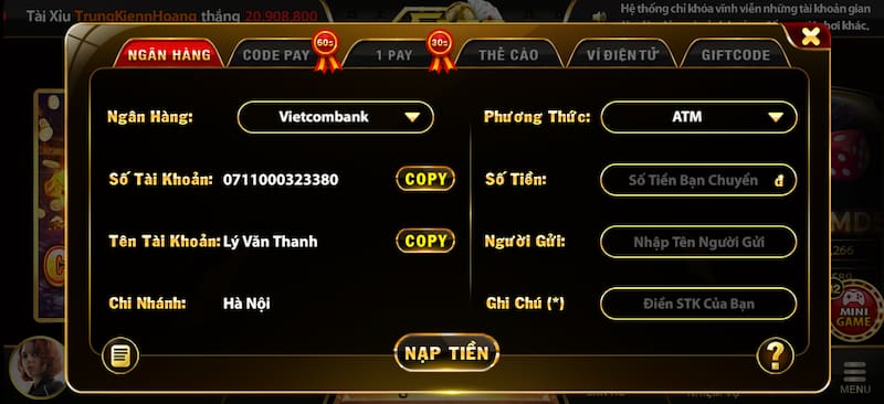 Fa88 - Cổng game đổi thưởng uy tín hàng đầu hiện nay 4 Nạp tiền Fa88 với các thao tác đơn giản