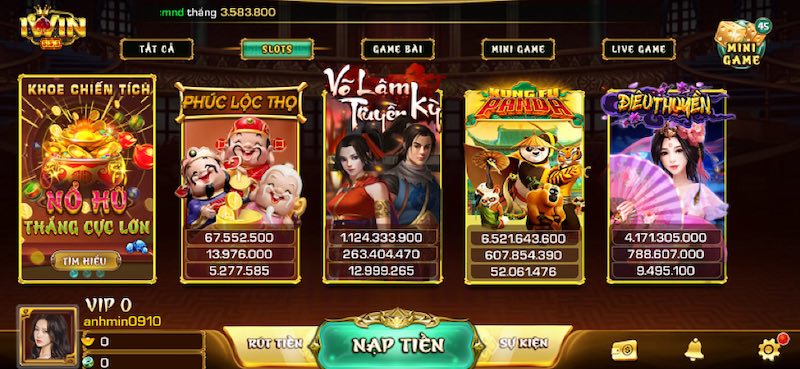 Iwin - Cổng game đổi thưởng hot hit nhất hiện nay 3 Quay slots săn hũ tại Iwin