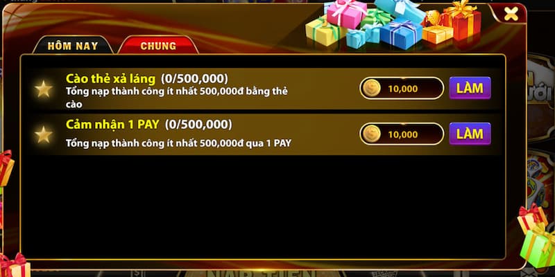 Thiên đường giải trí đổi thưởng uy tín mang tên Gowin 7 Chăm chỉ làm nhiệm vụ nhận thưởng Gowin