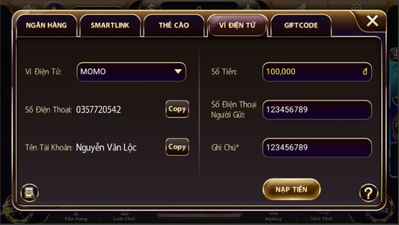 Max club - Tìm hiểu về cổng game hot nhất mọi thời đại 4 Hướng dẫn cách nạp tiền tại Max club