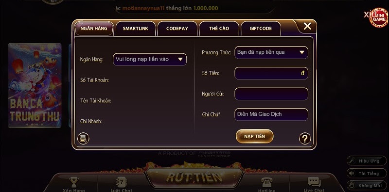 Cách nạp tiền vào nổ hũ Vpay88