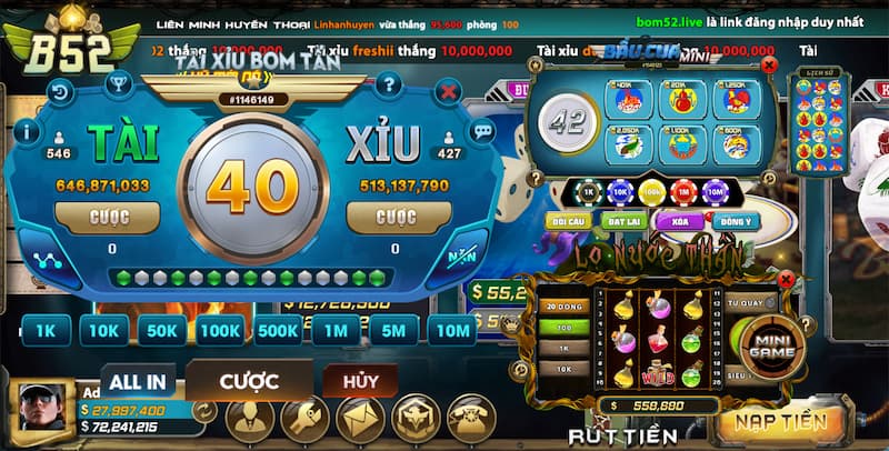 Tài xỉu B52 - Đặt cược đoán may rủi săn thưởng cực khủng 3 Lợi ích khi chơi tài xỉu B52