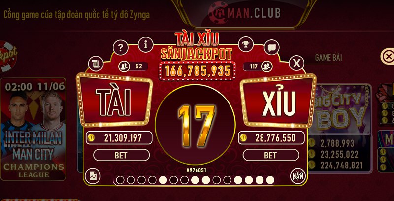 Danh mục - Game tài xỉu online 62 Manclub - Sảnh game phổ biến với bộ môn Tài xỉu đổi thưởng
