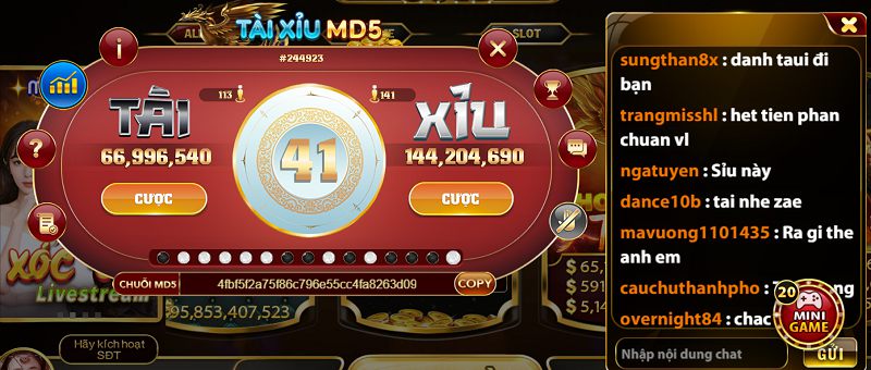 Danh mục - Game tài xỉu online 55 Sảnh game Tài xỉu MD5