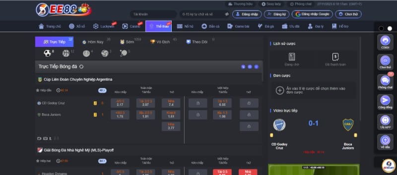 EE88 - Đánh giá chi tiết nhà cái uy tín hàng đầu Việt Nam 2 Thể Thao lôi cuốn bet thủ